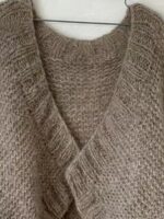 (재고 있음) 가을 겨울 느긋한 스타일 긴팔 스웨터 재킷 여성 브라운 V넥 시크 유니크 니트 카디건 탑 - 이미지 3