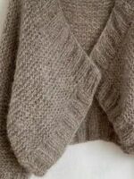(재고 있음) 가을 겨울 느긋한 스타일 긴팔 스웨터 재킷 여성 브라운 V넥 시크 유니크 니트 카디건 탑 - 이미지 4