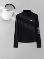 아웃도어 긴팔 여성용 신상품 가을 겨울 통기성 슬림 요가복 속건성 반지퍼 상의 피트니스 모닝 러닝 스포츠웨어 - 이미지 3