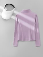 아웃도어 긴팔 여성용 신상품 가을 겨울 통기성 슬림 요가복 속건성 반지퍼 상의 피트니스 모닝 러닝 스포츠웨어 - 이미지 5