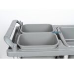 호텔 레스토랑 3단 식품 수거 카트 소형 트롤리 볼 수거 카트 식품 배달 카트 호텔 이동식 수거 도구 서비스 차량 - 이미지 4