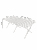 마코토 야외 비치 캠핑 계란 롤 테이블 접이식 테이블 및 의자 캠핑 휴대용 견고한 나무 야외 바베큐 긴 테이블 - 이미지 3