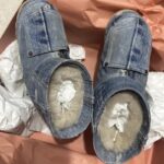 2024 짧은 배럴 코튼 부츠, 모피 및 가죽 스노우 부츠, 벨벳 레트로 데님 스노우 부츠, 두꺼운 밑창 라운드 투 부츠