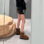 2024 짧은 배럴 코튼 부츠, 모피 및 가죽 스노우 부츠, 벨벳 레트로 데님 스노우 부츠, 두꺼운 밑창 라운드 투 부츠 - 이미지 4