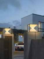 태양광 기둥 헤드라이트 야외 정원 조명 야외 방수 빌라 게이트 기둥 조명 기둥 조명 벽 게이트 헤드라이트 - 이미지 2