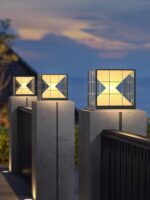 태양광 기둥 헤드라이트 야외 정원 조명 야외 방수 빌라 게이트 기둥 조명 기둥 조명 벽 게이트 헤드라이트 - 이미지 3