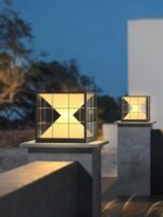 태양광 기둥 헤드라이트 야외 정원 조명 야외 방수 빌라 게이트 기둥 조명 기둥 조명 벽 게이트 헤드라이트 - 이미지 4