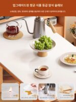 아일랜드 테이블 접이식 통합 앤틱 스타일 소형 아파트 T자형 다기능 솔리드 우드 회전 바 - 이미지 5