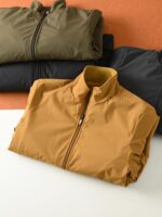 디지아 양면 소프트쉘 재킷 가을 겨울 남성용 스탠드업 칼라 합성 폴라 플리스 재킷 방수 두꺼워짐 재킷 - 이미지 2