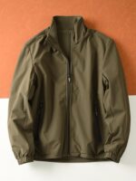 디지아 양면 소프트쉘 재킷 가을 겨울 남성용 스탠드업 칼라 합성 폴라 플리스 재킷 방수 두꺼워짐 재킷 - 이미지 4