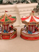 조명과 음악 회전목마가 있는 새로운 크리스마스 음악 상자 크리스마스 선물 장식 - 이미지 4