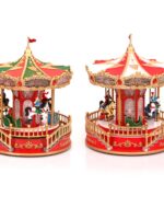 조명과 음악 회전목마가 있는 새로운 크리스마스 음악 상자 크리스마스 선물 장식 - 이미지 5