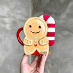 스타벅스 크리스마스 한정판 3D 진저브레드맨 모양 귀여운 지팡이 티 세라믹 머그 - 이미지 2