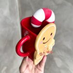 스타벅스 크리스마스 한정판 3D 진저브레드맨 모양 귀여운 지팡이 티 세라믹 머그 - 이미지 3