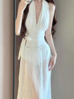 원피스 수영복 여성 2025 새로운 핫 스타일 요정 섹시 순수한 욕망 해변 휴가 고급 온천 수영복 - 이미지 2