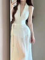 원피스 수영복 여성 2025 새로운 핫 스타일 요정 섹시 순수한 욕망 해변 휴가 고급 온천 수영복 - 이미지 3