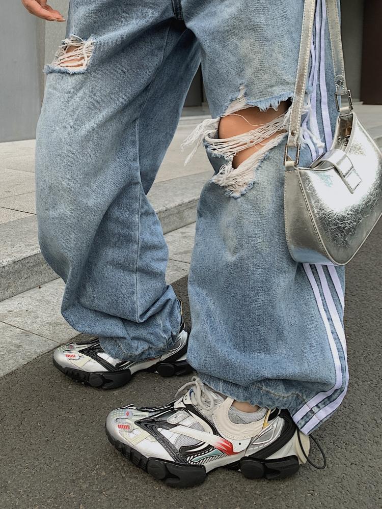 main_848118561539_0 파리 신상 악어 아빠화 여성용 2025 봄 가을 두꺼운 바닥 높이 첼시 뾰족한 발가락 커플 캐주얼 스포츠 남성 - 이미지 1