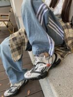 파리 신상 악어 아빠화 여성용 2025 봄 가을 두꺼운 바닥 높이 첼시 뾰족한 발가락 커플 캐주얼 스포츠 남성 - 이미지 2