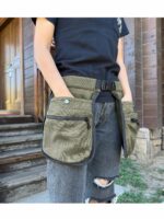 여성용 맞춤형 로고 바리스타 컬러 매칭 허리띠가 있는 일본식 반장 앞치마, 남성용 주방 짧은 조절 가능 작업복 - 이미지 2