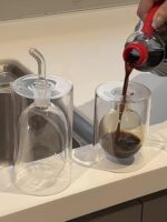 오일 걸이가 없는 미니멀리스트 유리 오일 냄비 주방 가정 특수 오일 병 간장 식초 용기 식품 등급 오일 탱크 ins 스타일 - 이미지 2