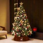 조명이 있는 대형 크리스마스 트리 홈 크리스마스 장면 레이아웃 수제 DIY 장식 펜던트 장식품 소형 세트 - 이미지 3