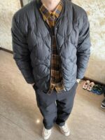 남성용 미국 레트로 블랙 다이아몬드 패턴 코튼 코트, 겨울 코트, 트렌디한 브랜드, 유럽과 미국의 스트리트 스타일, 클린핏 따뜻한 코튼 코트.