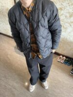 남성용 미국 레트로 블랙 다이아몬드 패턴 코튼 코트, 겨울 코트, 트렌디한 브랜드, 유럽과 미국의 스트리트 스타일, 클린핏 따뜻한 코튼 코트. - 이미지 2