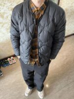 남성용 미국 레트로 블랙 다이아몬드 패턴 코튼 코트, 겨울 코트, 트렌디한 브랜드, 유럽과 미국의 스트리트 스타일, 클린핏 따뜻한 코튼 코트. - 이미지 4