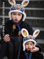 왕의 핸드메이드 뱀 코일 토끼 모자 자수 diy 핸드메이드 소재 패키지 중국 무형문화유산 뱀년 새해 고급 여성 선물 - 이미지 5