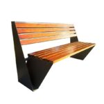 공원 의자 야외 스테인리스 스틸 벤치 파인애플 부식 방지 목재 플라스틱 마감 벤치 무거운 대나무 목재 뒷마당 좌석 - 이미지 5