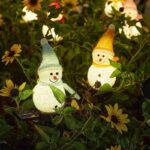 크리스마스 조명 스트링 LED 눈사람 야외 태양광 잔디 플러그 장식 조명 장면 레이아웃 드레스업 - 이미지 2