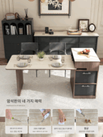 아일랜드 테이블 통합 가정용 접이식 리프팅 라이트 프랑스 스타일 중세 스타일 동굴 돌 식탁 좁은 아일랜드 캐비닛 소형 아파트 - 이미지 4