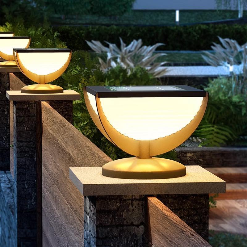 main_865672321971_0 태양광 기둥 조명 야외 정원 조명 현대 방수 빌라 게이트 벽 조명 정원 기둥 게이트 기둥 조명 - 이미지 1