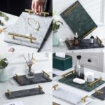 북유럽풍 천연 대리석 트레이 심플 스타일 보석 보관 홈 인테리어 호텔 욕실 화장품 디스플레이 트레이