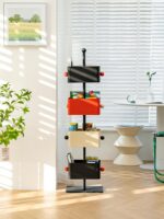 Lazy Space Nordic Iron Square Box 책장 크리에이티브 컬러 플로어 랙 홈 침실 어린이 사물함 - 이미지 4