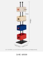 Lazy Space Nordic Iron Square Box 책장 크리에이티브 컬러 플로어 랙 홈 침실 어린이 사물함 - 이미지 5