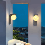 야외용 태양광 벽등 빌라 안뜰 현관 조명 달등 원형 정원 벽등 울타리등