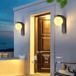 야외용 태양광 벽등 빌라 안뜰 현관 조명 달등 원형 정원 벽등 울타리등 - 이미지 4