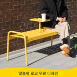 한국 인터넷 연예인 야외 벤치 공원 벤치 밀크티 커피숍 쇼핑몰 휴식 벤치 도파민 컬러 의자 - 이미지 4
