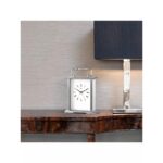 뉴욕 다운타운 파크 수입 게인즈버러 맨틀 모양 매트 실버 장식용 테이블 시계 알람 시계