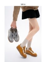 선셋 포레스트 정품 가죽 덱슨 슈즈 여성 2025 봄 신스타일 높이감 포레스트 검프 슈즈 캐주얼 슈즈 스포츠 레트로