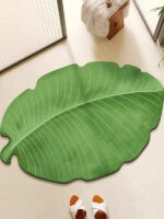 일본 수입 욕실 문 흡수 매트 바나나 잎 규조류 진흙 욕실 바닥 매트 샤워 싱크대 속건