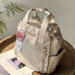 포켓이 많아요! 등에 메거나 크로스백으로 메고 다닐 수 있어요! 가볍고 캐주얼한 백팩 핸드백 방수 백팩 여행용 여성용 가방 - 이미지 4