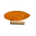 새로운 밝은 노란색 곡선형 나무 밸런스 보드 스팟 나무 피트니스 보드 스키 요가 트레이닝 밸런스 보드 곡선형 보드 - 이미지 2