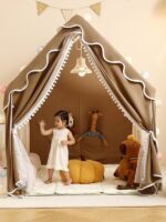 어린이 텐트, 공주 성, 남자아이 비밀 기지, 놀이집, 장난감, 실내 작은 집, 상상놀이, 잠잘 수 있음 - 이미지 3