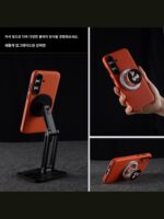 Melkco는 삼성 S25Ultra 모바일 폰 케이스 정품 가죽 풀 커버 S25+ 자석 보호 커버 S25 비즈니스 트렌드 케이스 Plus 가죽 남성 및 여성 심플 보호 커버 Magsafe 패션 케이스에 적합합니다. - 이미지 5