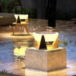 모던하고 심플한 조경 정원 조명 태양광 기둥 조명 창의적인 방수 디자인 벽 마당 기둥 조명 - 이미지 2