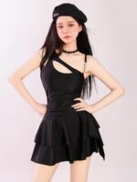 플라워 걸 원피스 수영복 여성 스몰 프레그런스 스타일 섹시 오프숄더 슬림 페어리 스타일 온천 해변 휴가 - 이미지 2