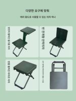 표준 접이식 의자 휴대용 군사 훈련 접이식 의자 두꺼운 등받이 의자 야외 낚시 의자 공부 식사 휴대하기 편리함 - 이미지 2