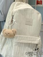 여대생을 위한 가벼운 백팩, 니치 디자인, 캐주얼 소형 백팩, 한국 버전, 인스타일, 중학생 여자 가방 - 이미지 3